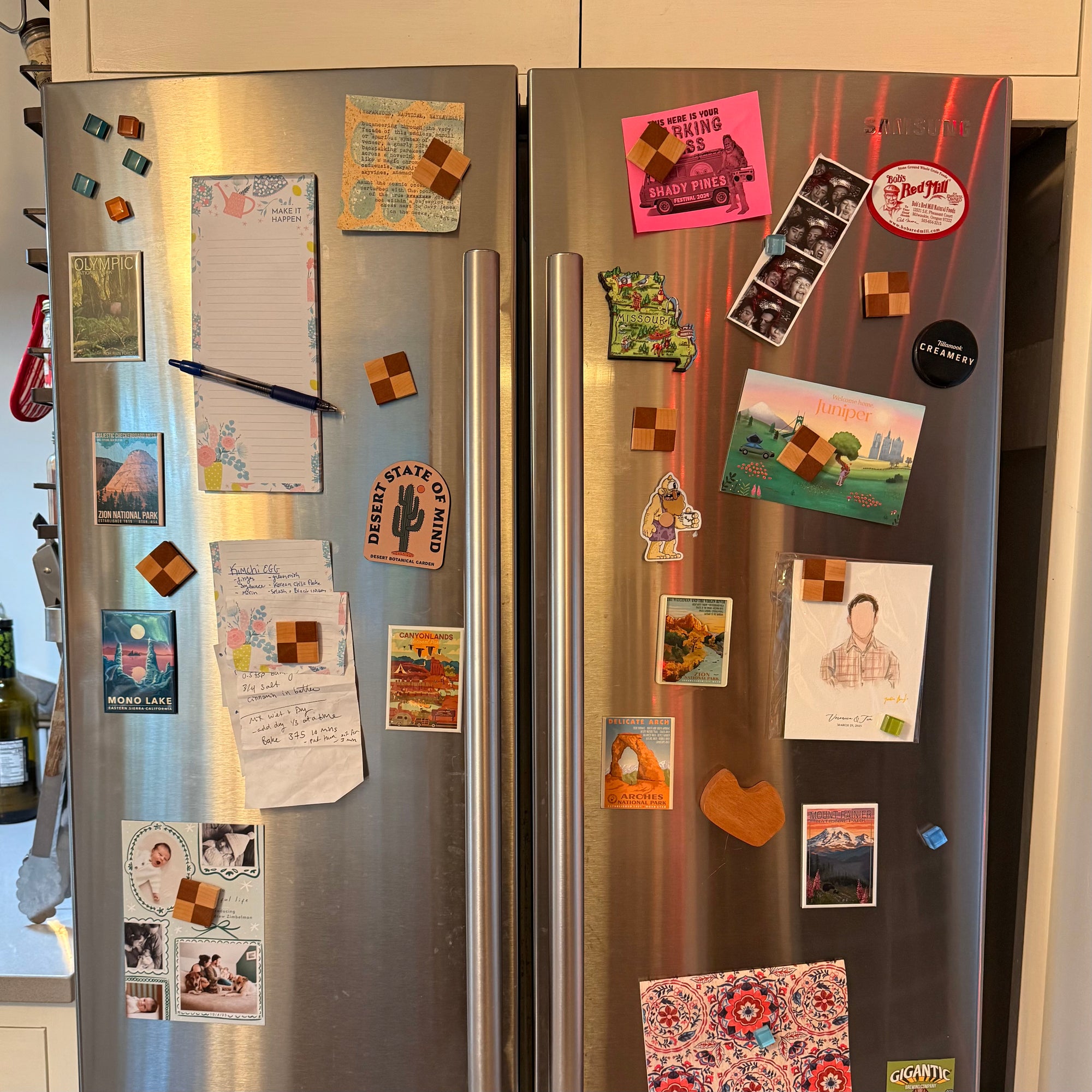 Checkerboard Fridge Magnets - Set of 10