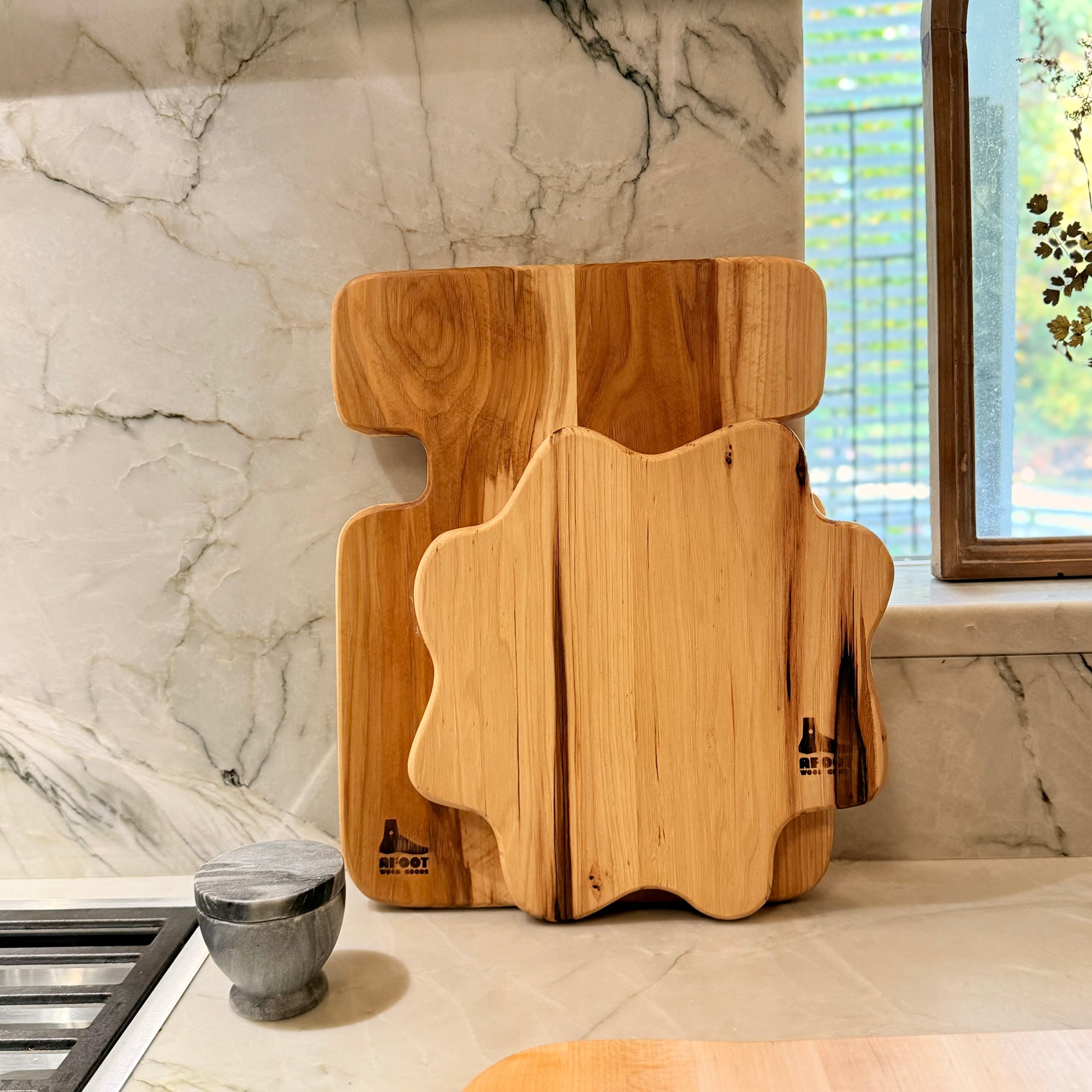 Handmade_Wood_Serving_Board_Honey_Pot