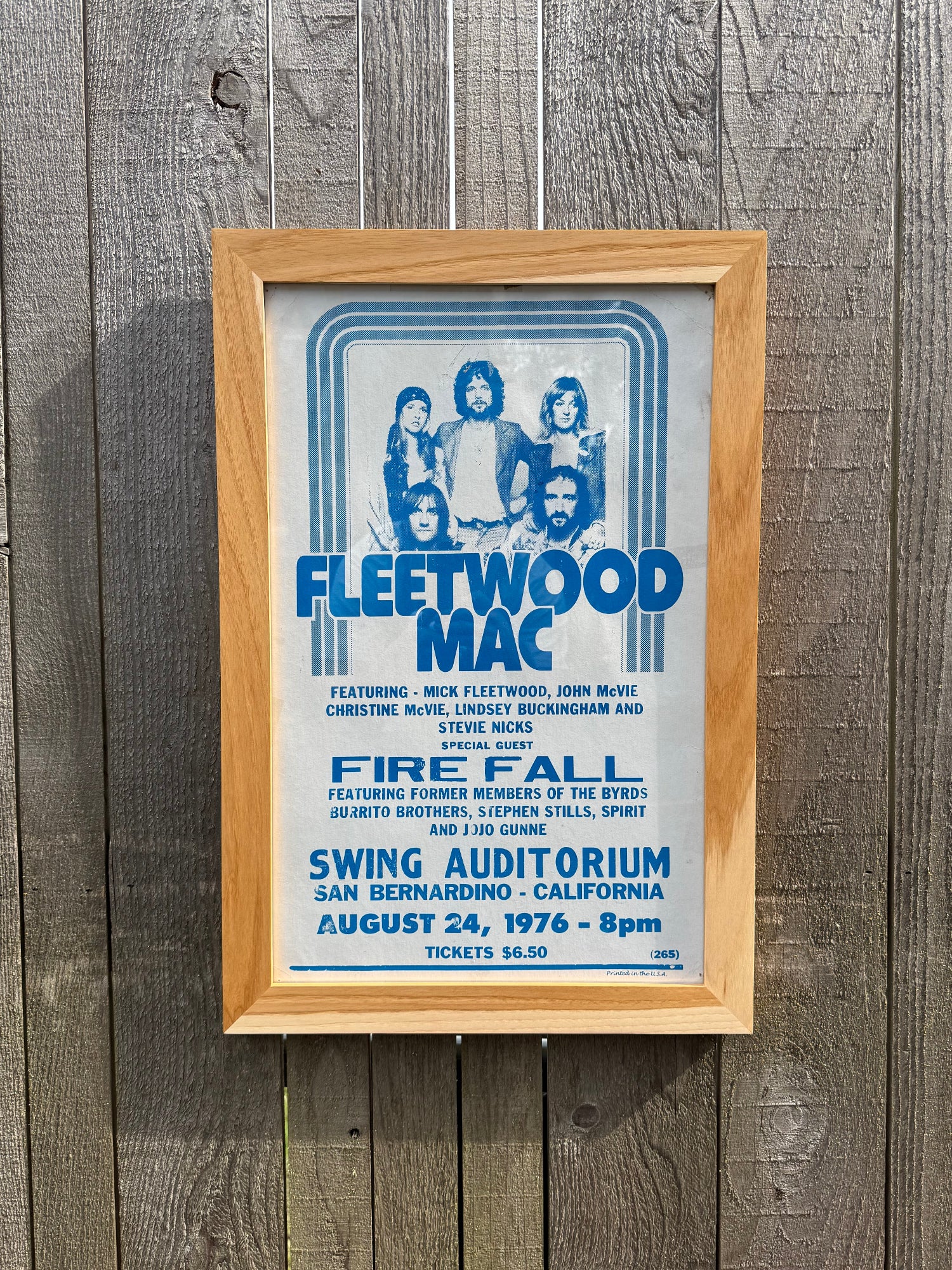 traditional concert poster frame made with hickory